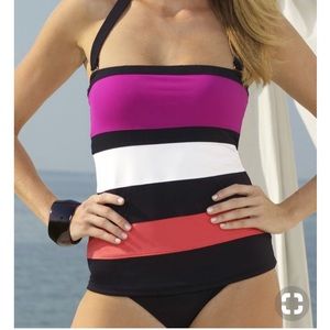 Anne Cole Signature Tankini/Halter Strap Swim Set